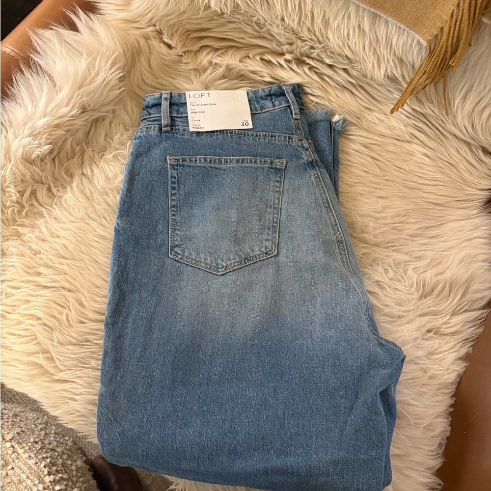 LOFT high rise, crop jeans